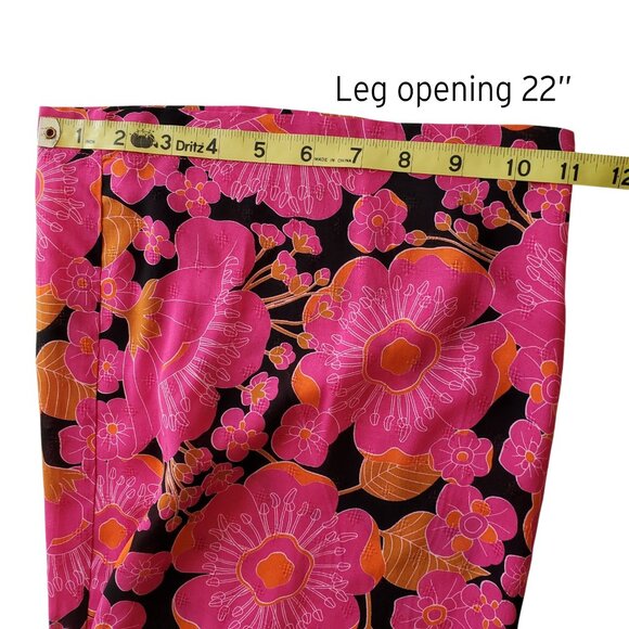 Rose & Olive Top and Pants Set Bright Magenta Floral Print Lightweight Size S - Picture 16 of 16